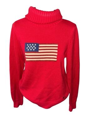 Lauren Ralph Lauren flag sweater L